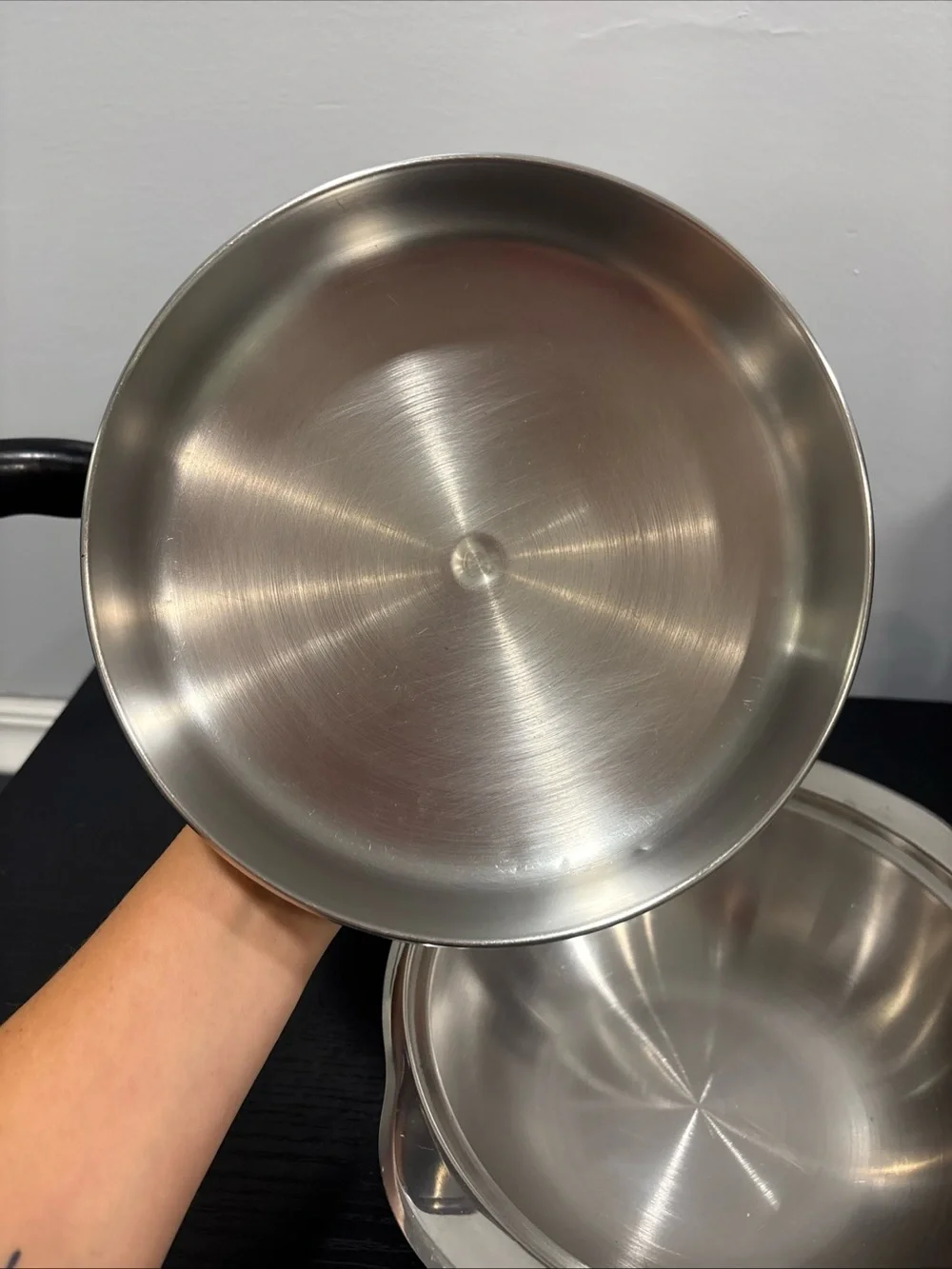 Vintage aluminum double boiler 3 peice set cookware
